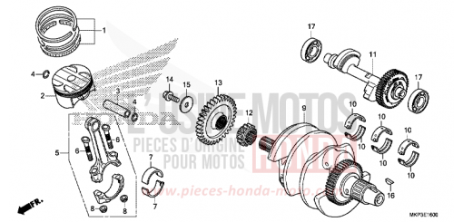 VILEBREQUIN/PISTON CBR500RAK de 2019